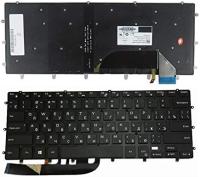 Клавиатура для ноутбука Dell XPS 15-9560, чёрная, с подсветкой, RU (MZ)