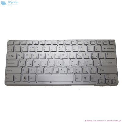 Клавиатура для ноутбука Sony VPC-CA, серебристая, RU