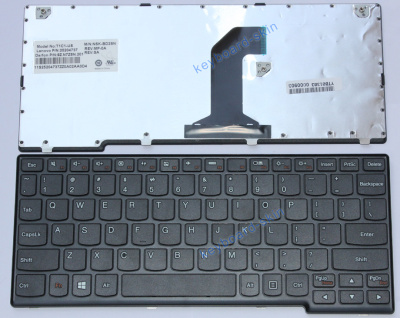 Клавиатура для ноутбука Lenovo Yoga 11-TT, чёрная, с рамкой, RU