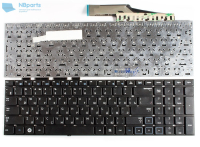 Клавиатура для ноутбука Samsung NP300E5A, NP300V5A V.1, чёрная, RU