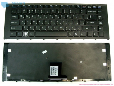 Клавиатура для ноутбука Sony VPC-EA, чёрная, с рамкой, RU