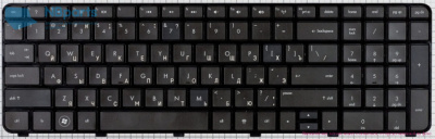 Клавиатура для ноутбука HP Pavilion DV7-6000, чёрная, с рамкой, RU