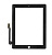 Тачскрин для Apple iPad 3/4 без кнопки Home, Black (Original)