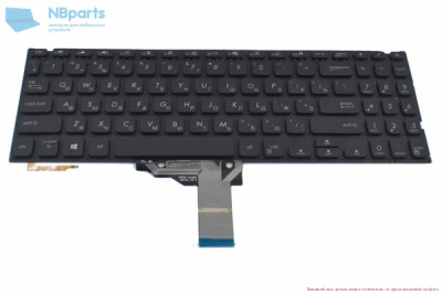 Клавиатура для ноутбука ASUS VivoBook X515 чёрная, с подсветкой, RU