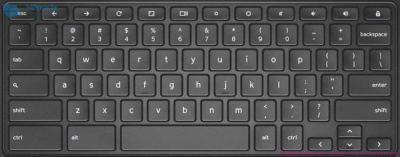 Клавиатура для ноутбука Dell Chromebook 11-3180, чёрная, с рамкой, RU