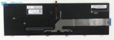 Клавиатура для ноутбука Dell 15-3000, чёрная, с подсветкой, маленький Enter, с рамкой, RU