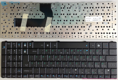 Клавиатура для ноутбука ASUS N50, чёрная, большой Enter, RU